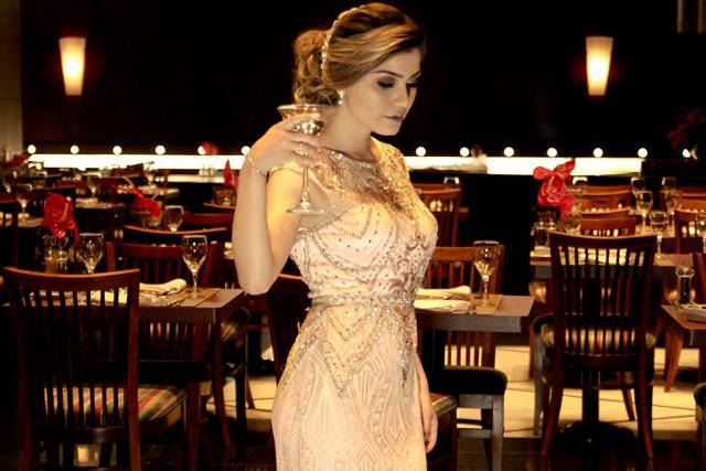 Vestido rosê