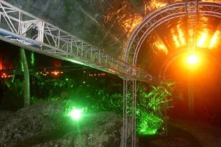 Tenda e iluminação