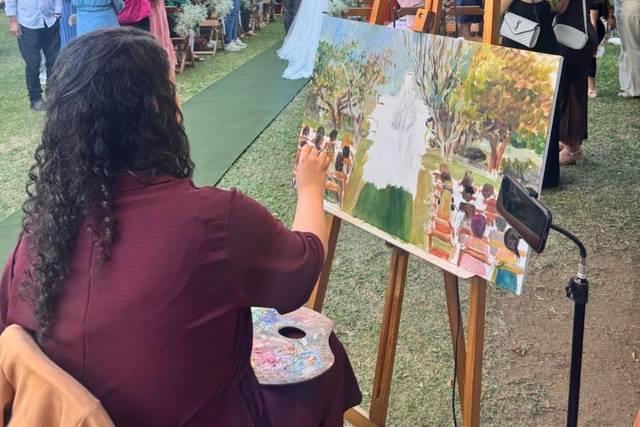 Pintando ao vivo