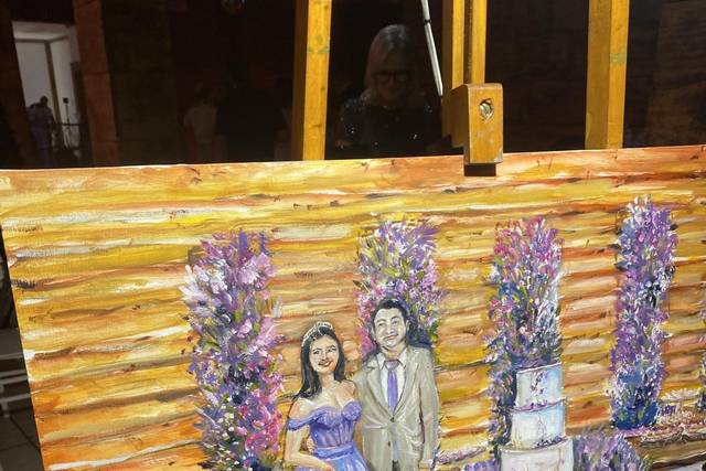 Pintura de debutante ao vivo