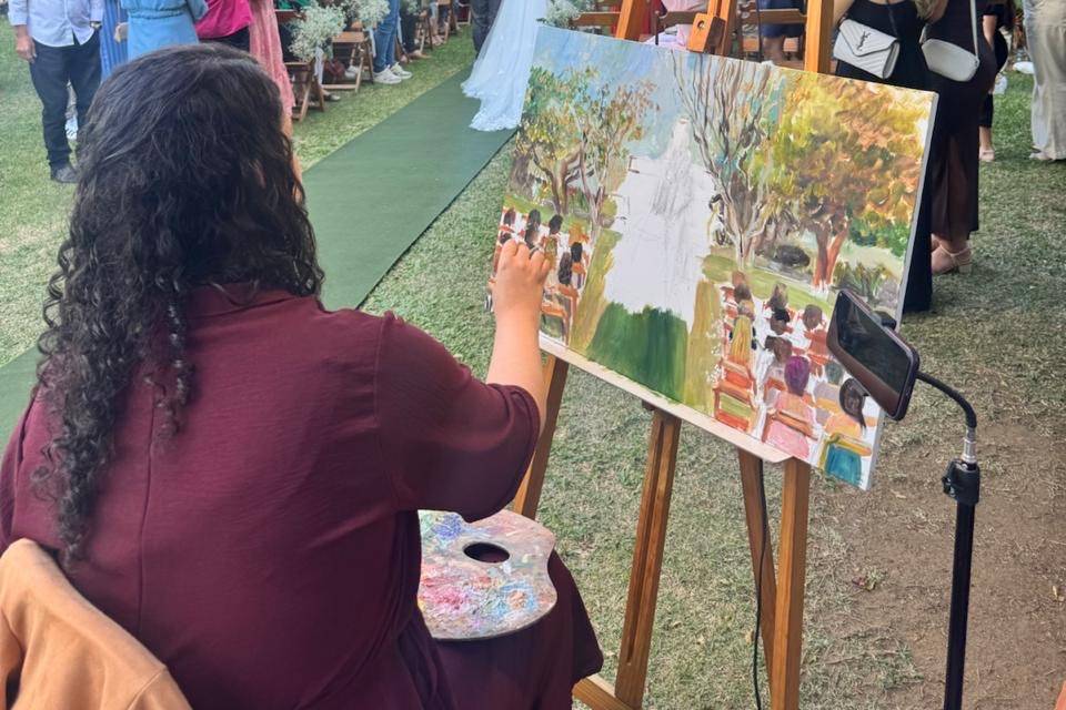 Pintando ao vivo