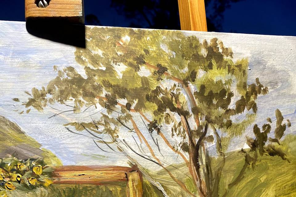 Pintura ao vivo em casamento