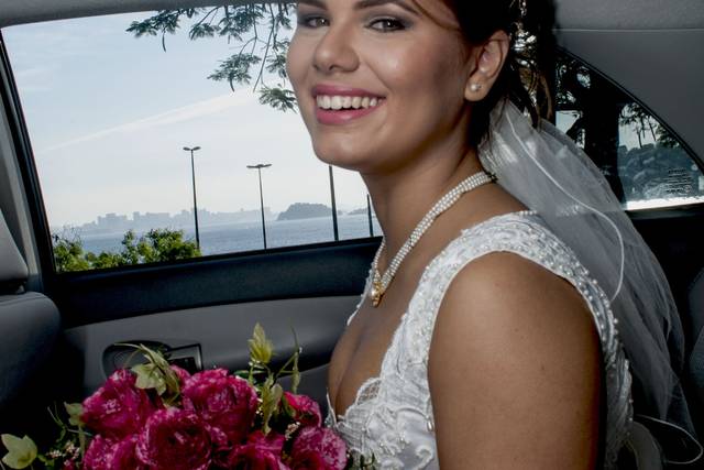 Noiva  no carro