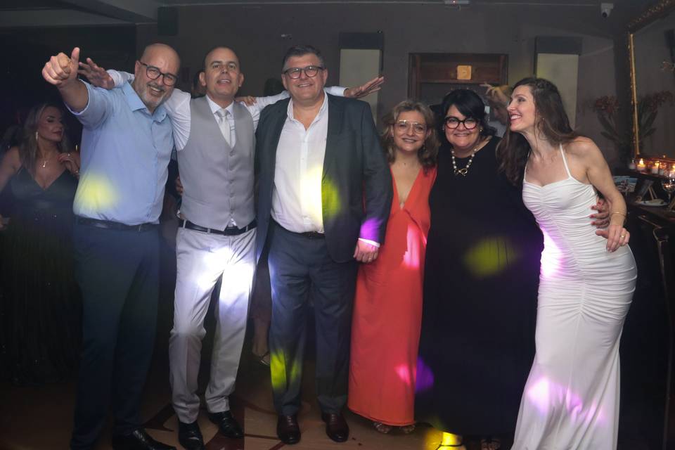 Amigos na pista.