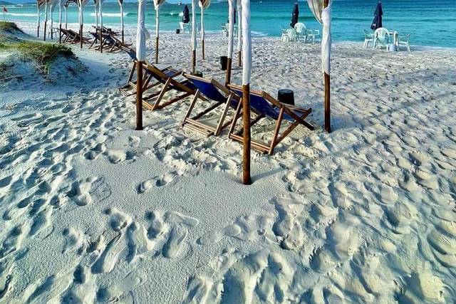 Pé na areia