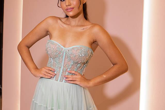 Vestido Festa - Verde Menta