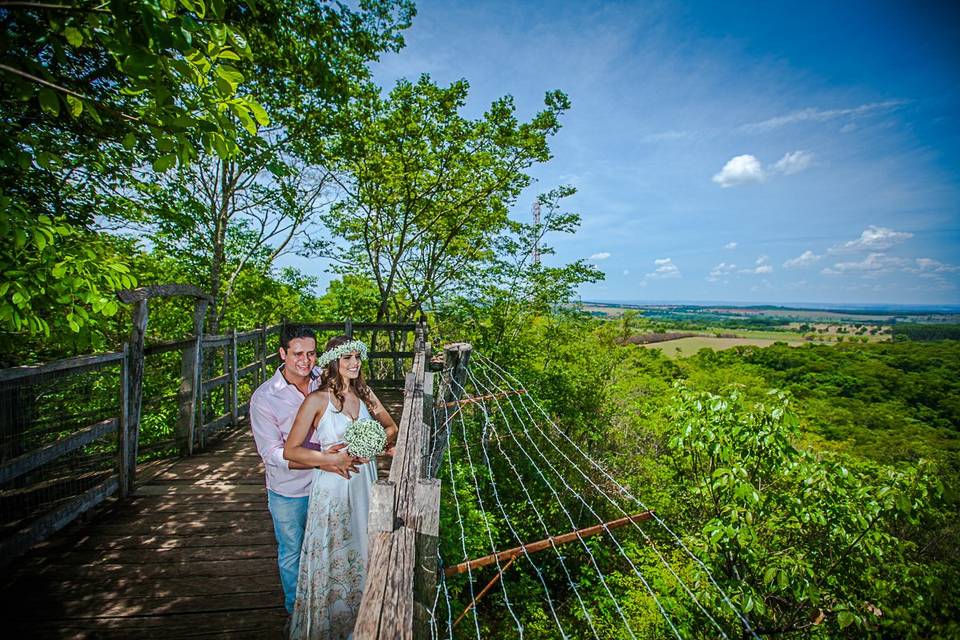 Pryscila e Mateus no mirante