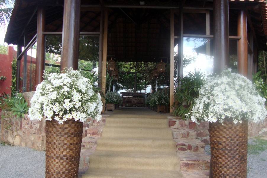 Bangalô - entrada decorada