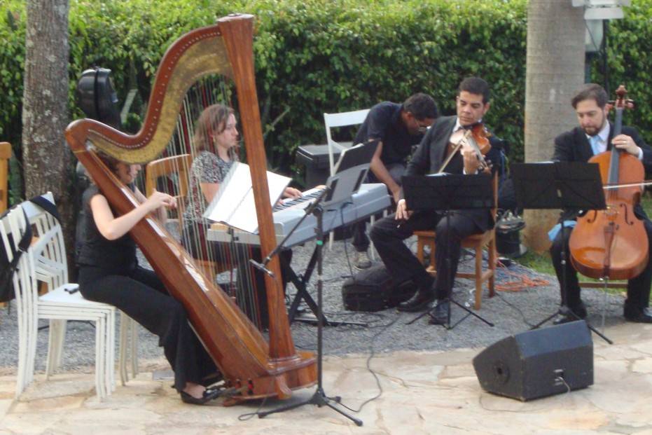 Músicos na cerimônia