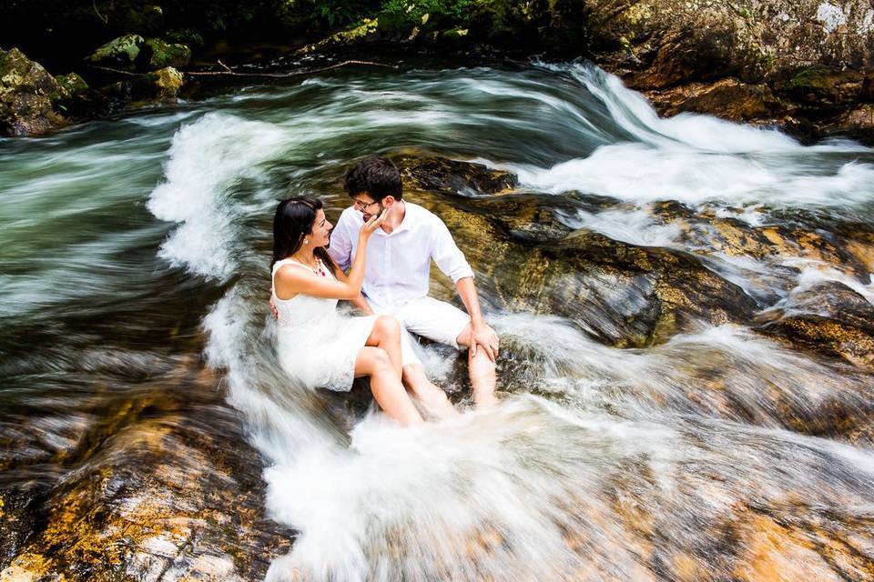 Ensaio na cachoeira