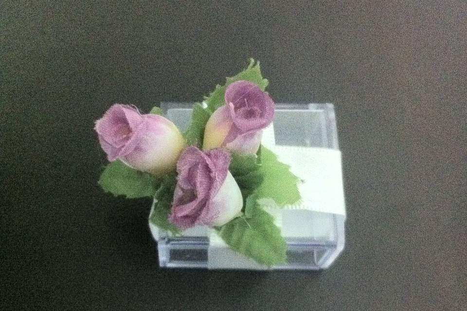 Caixa acrilica floral