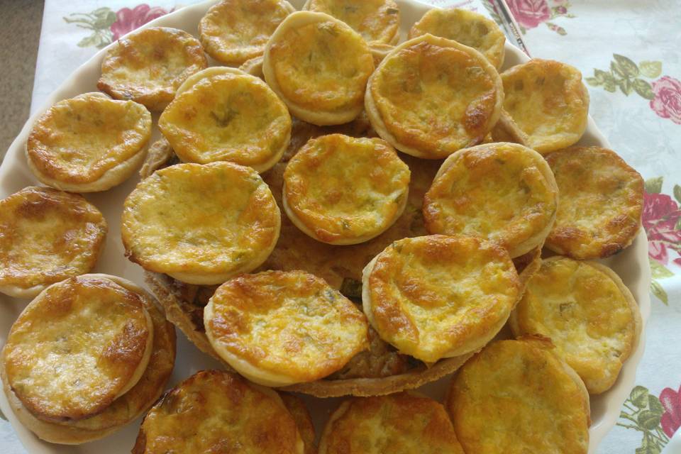 Quiche de Queijo com Alho Poró