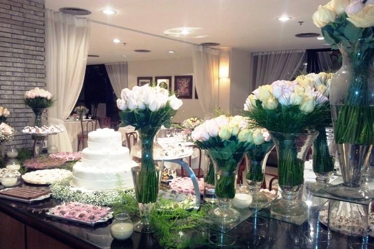 Lounge montado para casamento