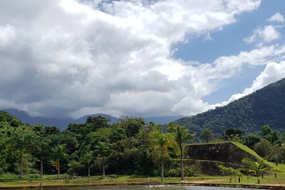 Lago na área da cerimônia