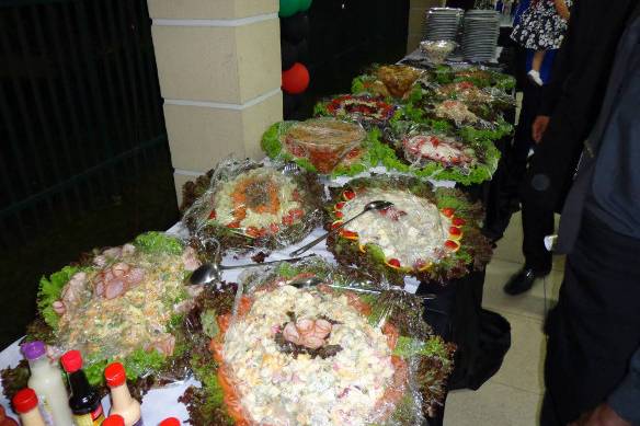 Buffet de guarnições e saladas