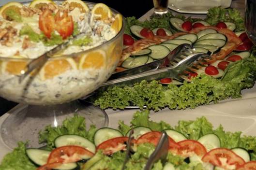 Buffet de guarnições e saladas