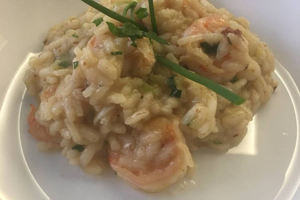 Risoto de camarão