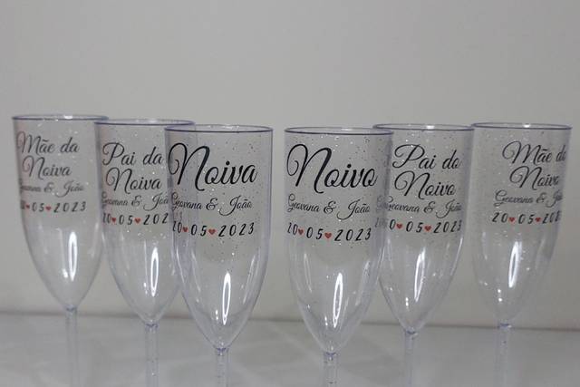 Taça champanhe glitter