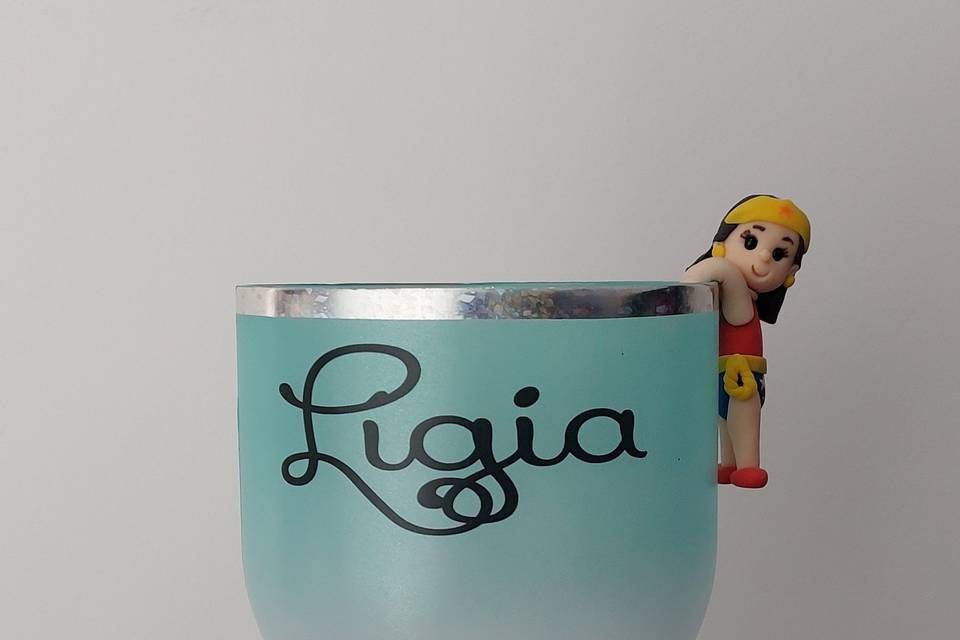 Taça gin com borda holografica