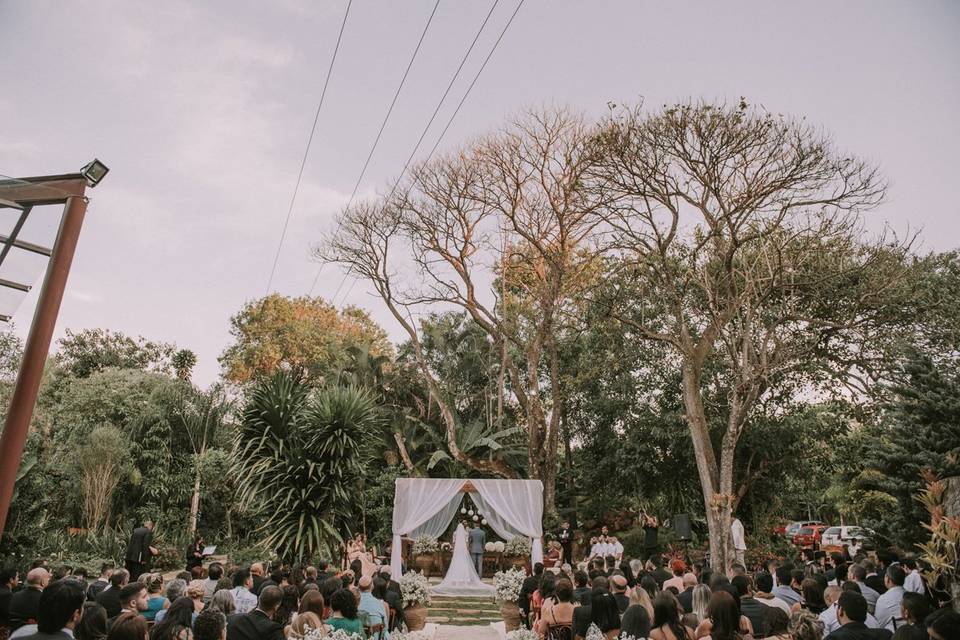 Cerimônia em área externa