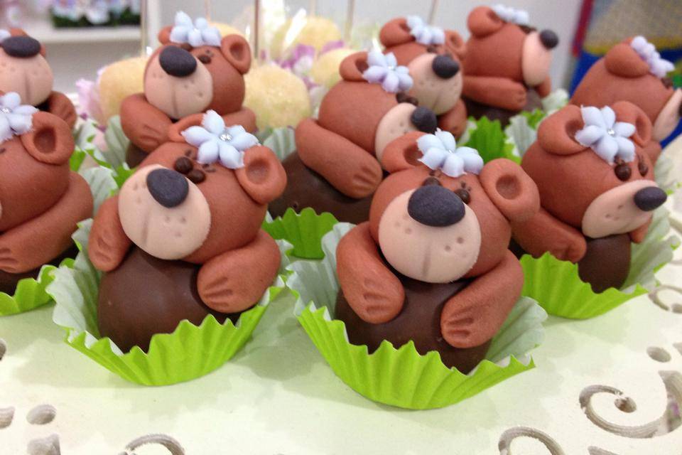 Bombons com decoração 3d urso