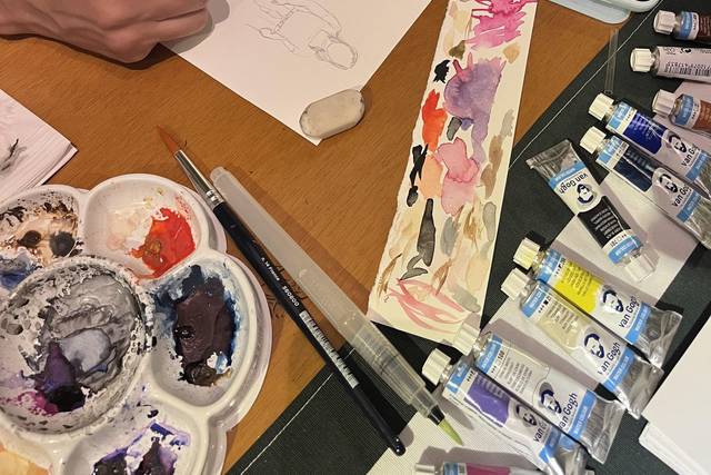 Retrato de aquarela ao vivo