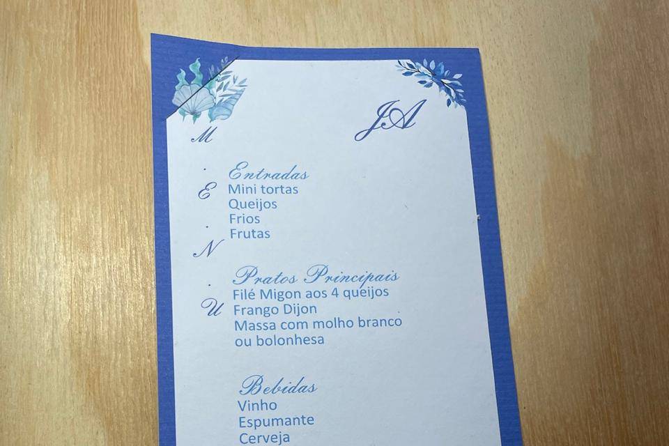 Menu sobreposto