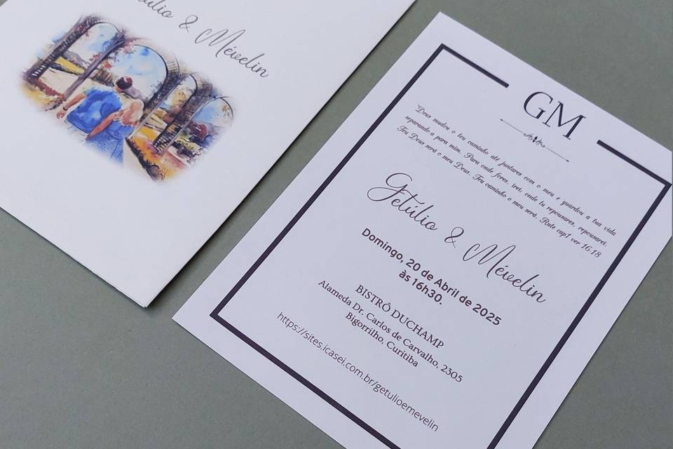 Convite de casamento