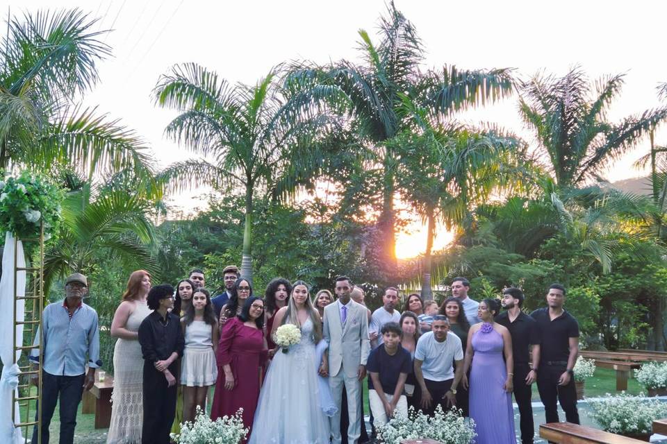 Família e noivos