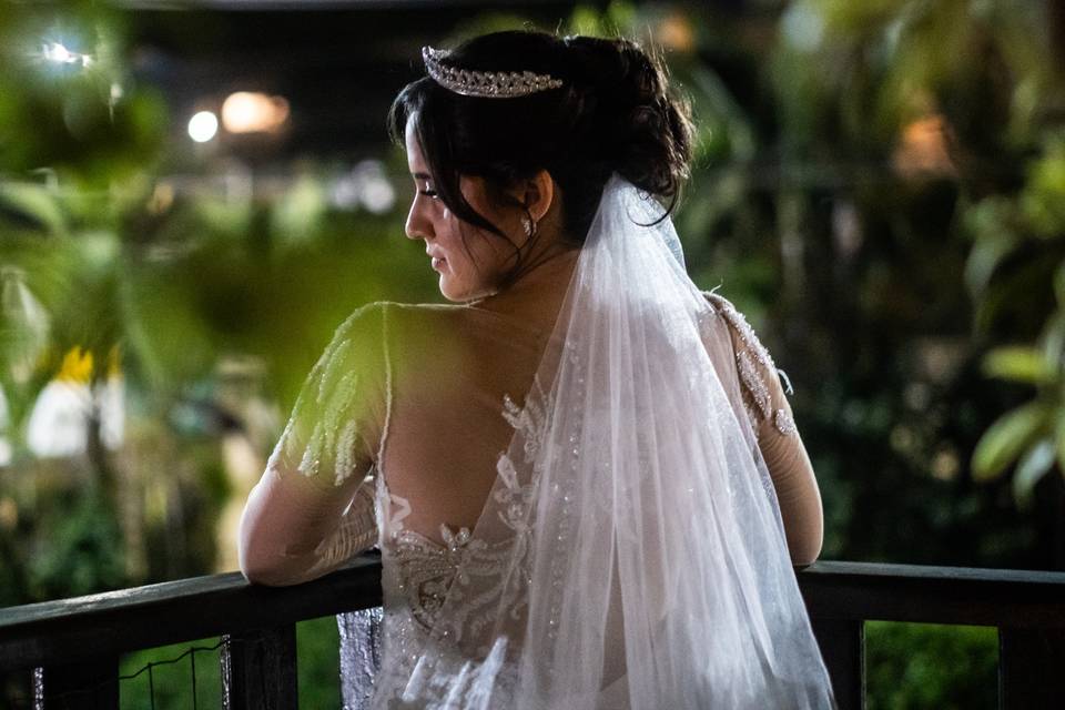 Noiva Bruna - penteado